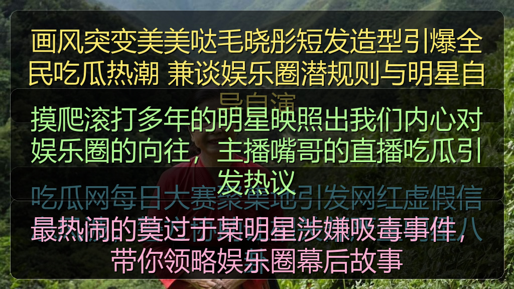 摸爬滚打多年的明星映照出我们内心对娱乐圈的向往，主播嘴哥的直播吃瓜引发热议