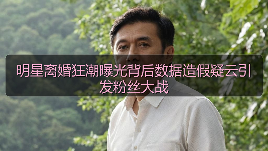 明星离婚狂潮曝光背后数据造假疑云引发粉丝大战
